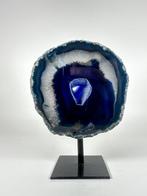 Agate with rock crystal geode on stand Geode - Hoogte: 130