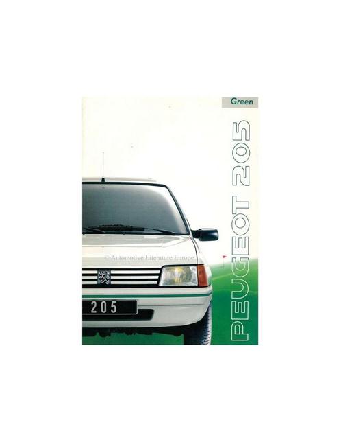 1990 PEUGEOT 205 GREEN BROCHURE DUITS, Livres, Autos | Brochures & Magazines