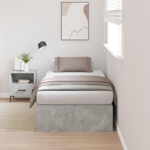 vidaXL Opbergbedframe Betonnen Grijs 80x200 cm, Huis en Inrichting, Slaapkamer | Bedden, Nieuw, Verzenden