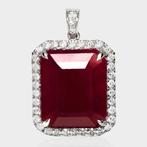 Zonder Minimumprijs - Hanger - 14 karaat Witgoud, 9,63 ct, Handtassen en Accessoires, Antieke sieraden