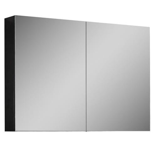 Badkamerkast Cuba 100 x 16 x 70 cm Zwart Mat Spiegelkast, Huis en Inrichting, Badkamer | Badkamermeubels, Nieuw, Verzenden