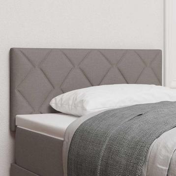 vidaXL Stoffen Hoofdbord Geometric met hoofdeinde Taupe 100, Verzenden