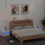 vidaXL Nachtkastjes 2 st LED 60x35x40 cm wit, Huis en Inrichting, Slaapkamer | Nachtkastjes, Verzenden, Nieuw