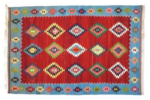 Usak - Kelim - 241 cm - 160 cm, Huis en Inrichting, Stoffering | Tapijten en Vloerkleden
