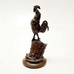 Auguste Cain (1821-1894) - Sculpture, Coq perché sur un, Antiquités & Art