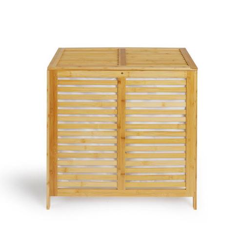 Dubbele wasmand - bamboe - 58 x 40 x 60 cm, Maison & Meubles, Accessoires pour la Maison | Plataux & Paniers, Envoi