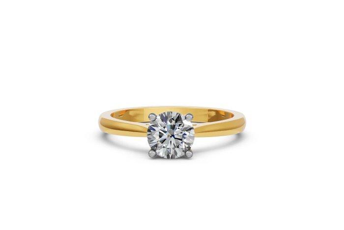 Zonder Minimumprijs - Ring - 14 karaat Geel goud - 1.06ct., Handtassen en Accessoires, Ringen