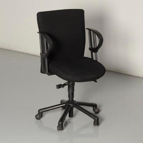 Interstuhl A122 bureaustoel, zwart, 1D armleggers,, Huis en Inrichting, Bureaustoelen, Ophalen of Verzenden