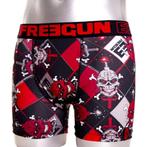 Freegun Polyester Boxershorts Underwear Skull Black Red, Vechtsport, Verzenden