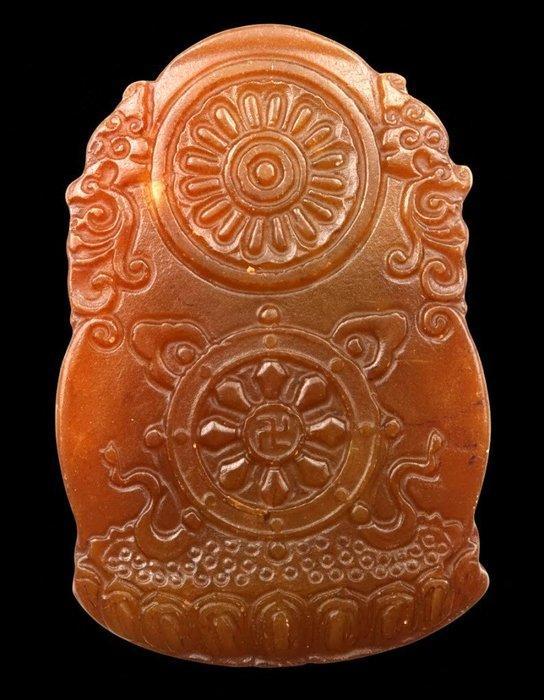 De Wereldorde - Bodhisattva-amulet en Dharma-wiel -, Antiek en Kunst, Antiek | Boeken en Manuscripten