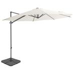 vidaXL Parasol avec base portable Sable, Verzenden, Neuf