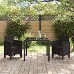 vidaXL Tuinstoelen 2 stuks Bruin Poly Rattan, Tuin en Terras, Tuinstoelen, Verzenden, Nieuw