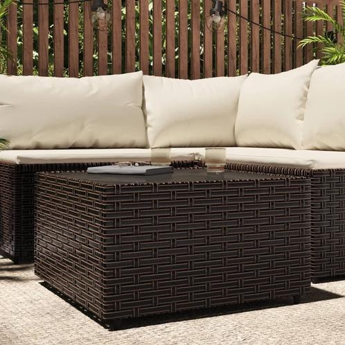 vidaXL Salontafel tuin vierkant 50x50x30 cm poly rattan, Tuin en Terras, Tuintafels, Nieuw, Verzenden