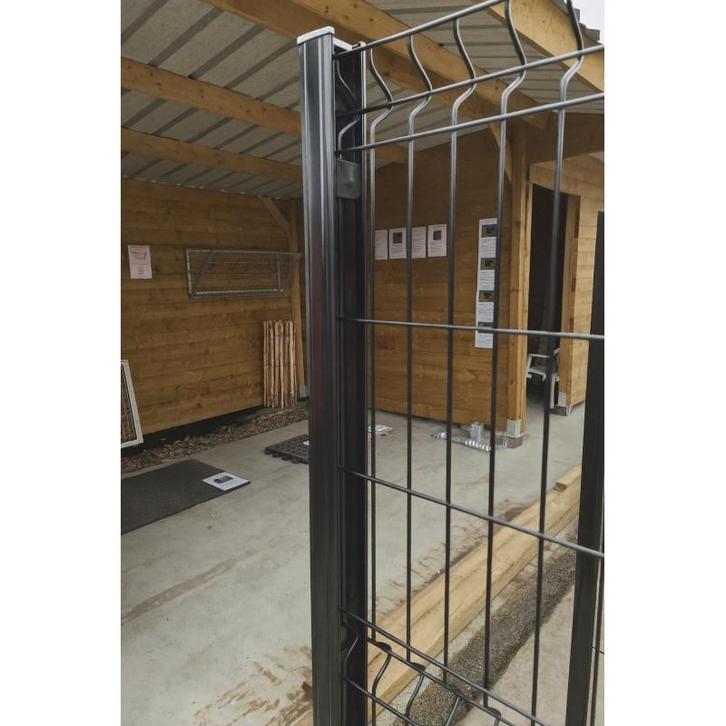 Paal easyclip voor 3d draadpaneel - lengte 220cm - paaldop, Tuin en Terras, Tuinschermen, Nieuw