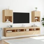 vidaXL Tv-meubels met LED-verlichting 2 st 40,5x30x60 cm, Huis en Inrichting, Kasten |Televisiemeubels, Verzenden, Nieuw