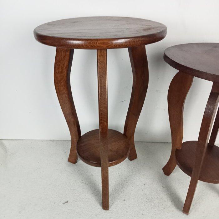 Table dappoint (2) - Chêne - Deux tables dappoint/pour, Antiquités & Art, Art | Objets design
