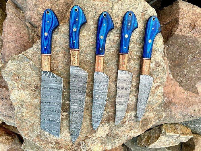 Black Smith - Keukenmes - Kitchen knife set - American Blue, Antiek en Kunst, Antiek | Keukengerei