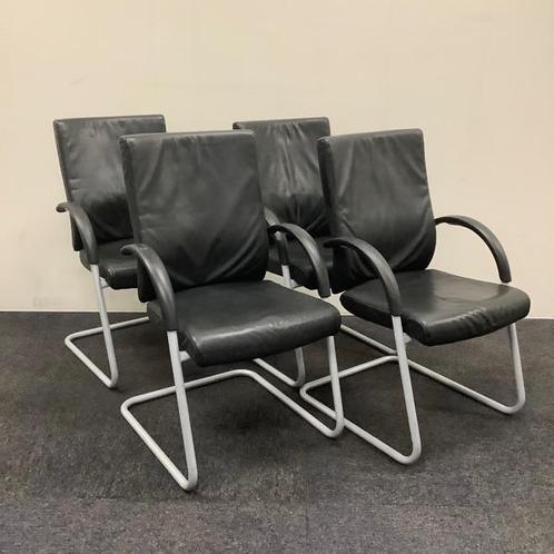 Tweedehands complete set van 4 stuks Dauphin, Huis en Inrichting, Stoelen, Zwart, Gebruikt