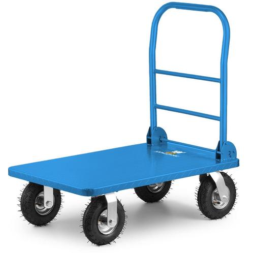 Stevige magazijnwagen met antislip platform - 85x60 cm -..., Doe-het-zelf en Bouw, Transportwagens, Nieuw, Ophalen of Verzenden