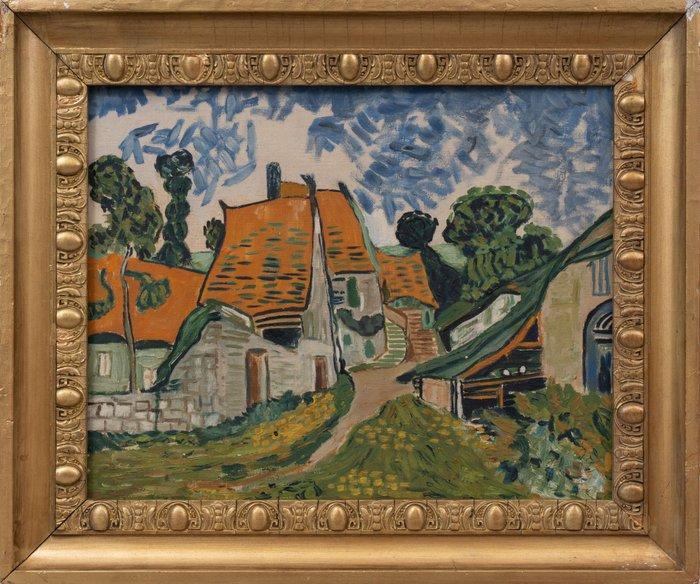 After Vincent Van Gogh (XX) - Street in Auvers-sur-Oise, Antiquités & Art, Art | Peinture | Classique