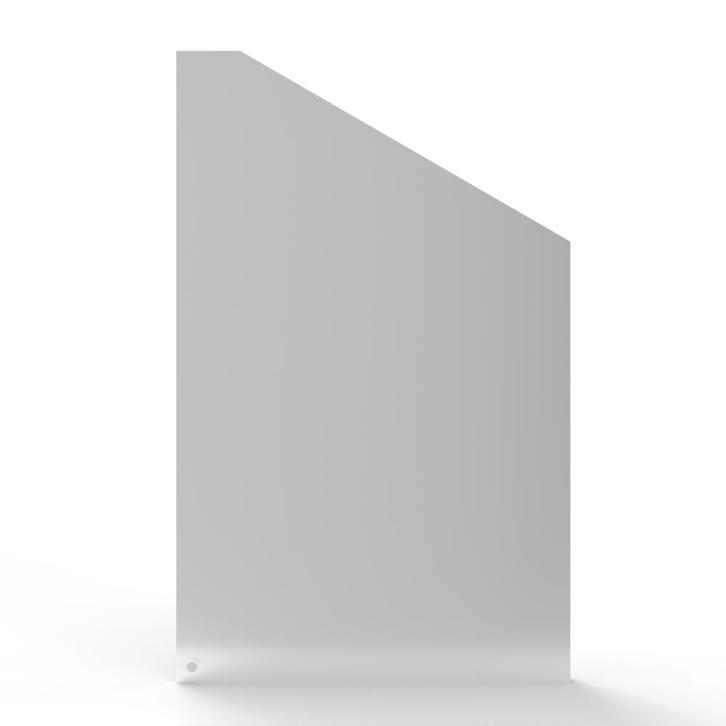 Eindschot zijkant lessenaarsdak muuraansluitng-Wit (RAL 9010, Doe-het-zelf en Bouw, Glas en Ramen, Nieuw, Verzenden