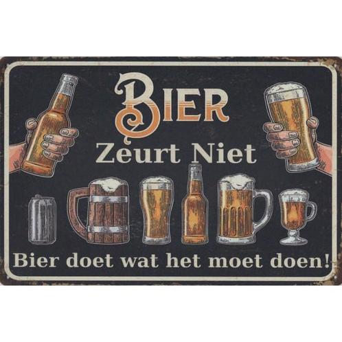 Wandbord reclamebord schild Bier Zeurt Niet bord, Verzamelen, Retro, Huis en Inrichting, Verzenden