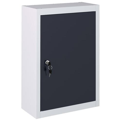 vidaXL Gereedschapskast voor aan de wand metaal grijs en, Doe-het-zelf en Bouw, Gereedschapskisten, Nieuw, Verzenden