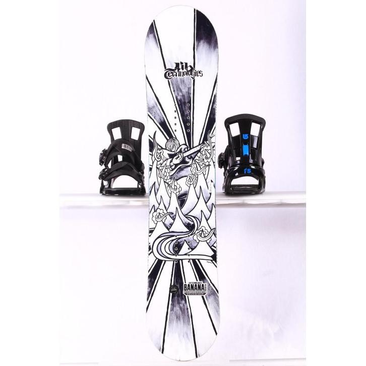 110 120 kinder snowboard LIB TECH BANANA BLASTER, White/grey, Sport en Fitness, Snowboarden, Board, Gebruikt, Verzenden