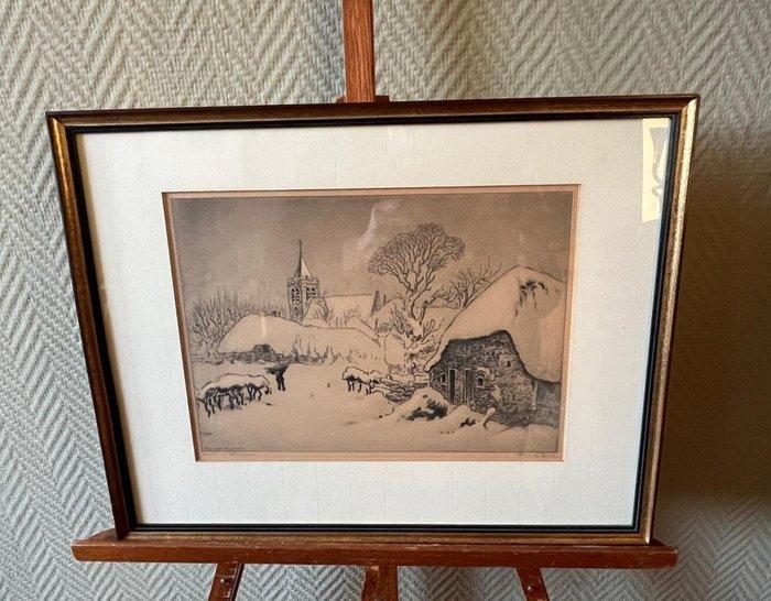 Toon de Jong (1879-1978) - Winter in Blaricum, Antiek en Kunst, Antiek | Overige Antiek