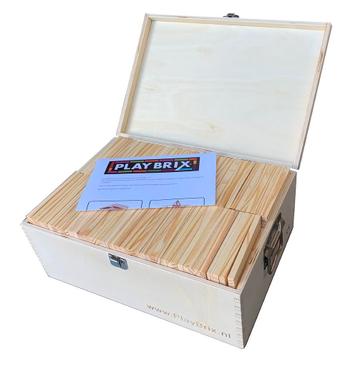 Houten eco speelgoed PLAYBRIX 500 stuks, NIEUW in de KIST! beschikbaar voor biedingen