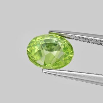 1 pcs Geel, Groen Saffier - 4.20 ct - nternational Colored beschikbaar voor biedingen