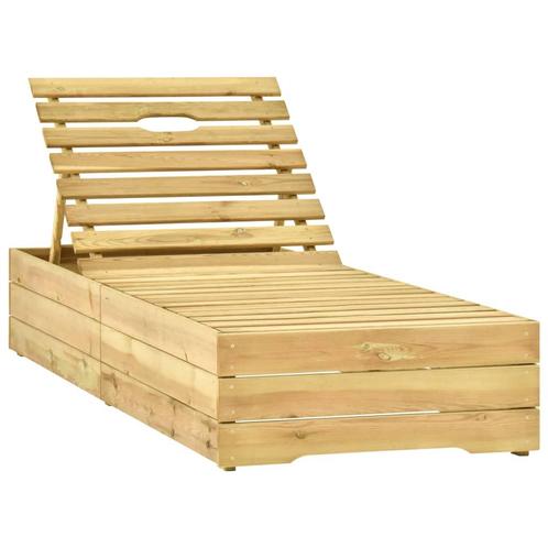 vidaXL Ligbed groen geÃ¯mpregneerd grenenhout, Jardin & Terrasse, Chaises longues, Envoi