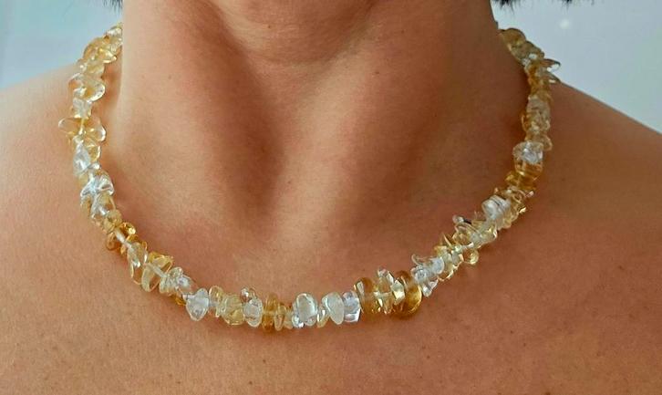 Citrien Ketting met slotje, Handtassen en Accessoires, Edelstenen, Ophalen of Verzenden