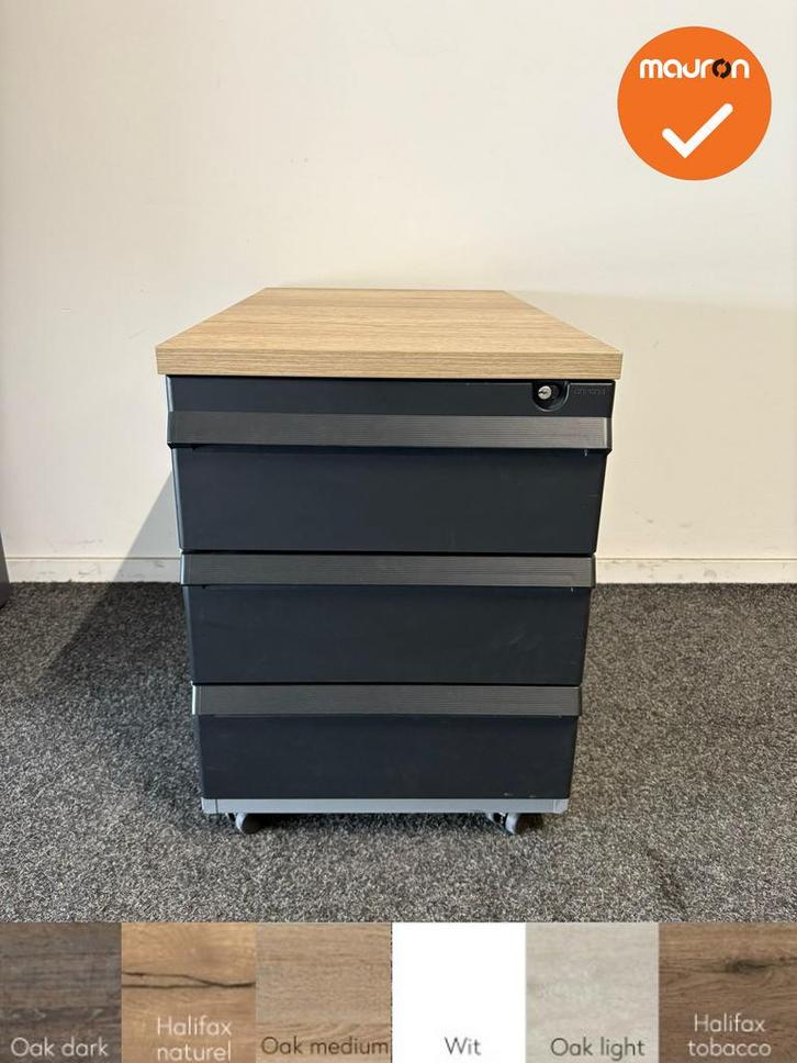 Ladeblok - 57x42x76cm - Zilvergrijs - 3 lades - kunststof fr, Zakelijke goederen, Kantoor en Winkelinrichting | Kantoormeubilair en Inrichting