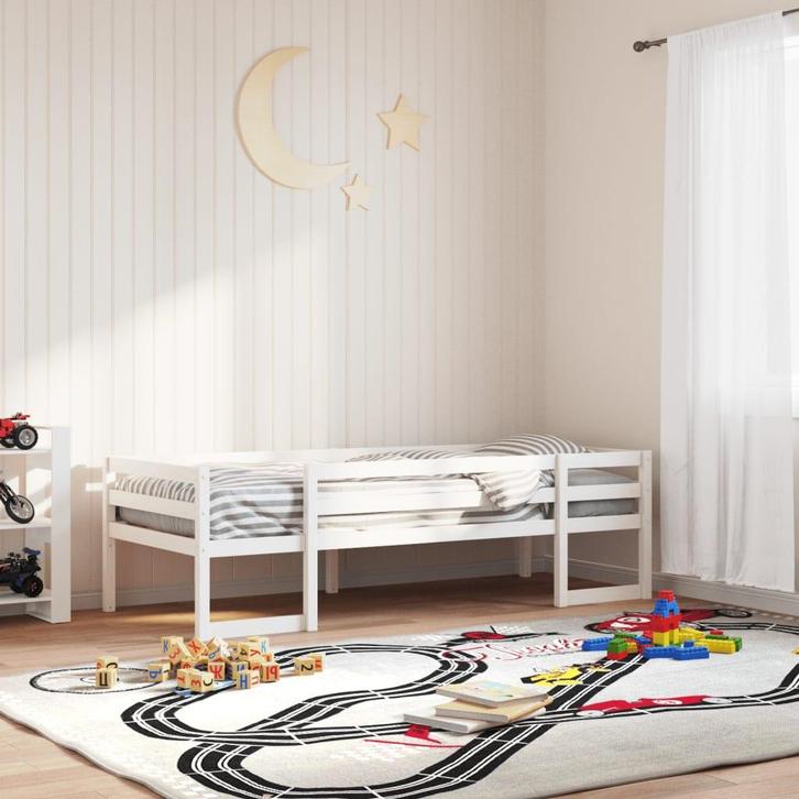 vidaXL Kinderbedframe massief grenenhout wit 80x200 cm, Huis en Inrichting, Slaapkamer | Bedden, Nieuw, Verzenden