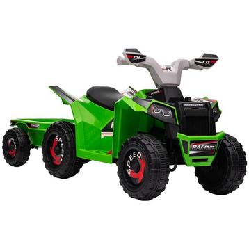 TRUUSK Oplaadbare Kinderquad Groen - Met Aanhanger - 2,5 Km/ beschikbaar voor biedingen