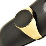 Ring - 18 karaat Geel goud Onyx, Handtassen en Accessoires, Ringen, Nieuw