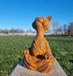 Beeldje - Meditating cat - IJzer (gegoten/gesmeed), Antiek en Kunst, Curiosa en Brocante