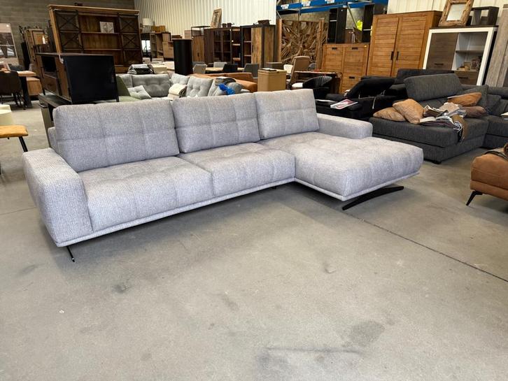 Mild bankstel, light grey (nieuw, A-keuze), Huis en Inrichting, Zetels | Zetels, Nieuw, Metaal, Stof