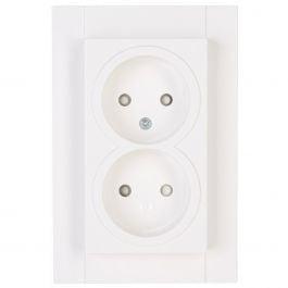 KOPP Wandcontactdoos Athenis HK07 - Dubbel, Kinderbeveiligd, Bricolage & Construction, Quincaillerie & Fixations, Envoi