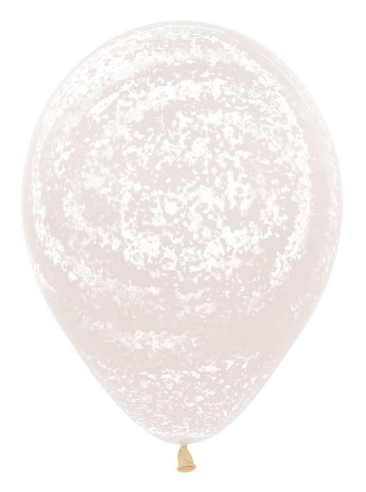Ballonnen Graffiti White Crystal Clear 30cm 25st, Hobby en Vrije tijd, Feestartikelen, Nieuw, Verzenden