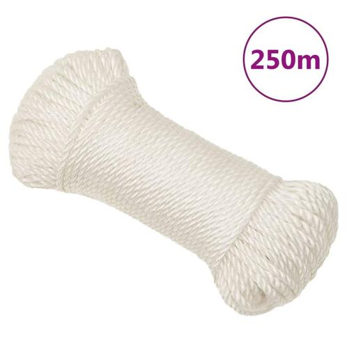 vidaXL Werktouw 8 mm 250 m polypropeen wit, Doe-het-zelf en Bouw, IJzerwaren en Bevestigingsmiddelen, Nieuw, Verzenden