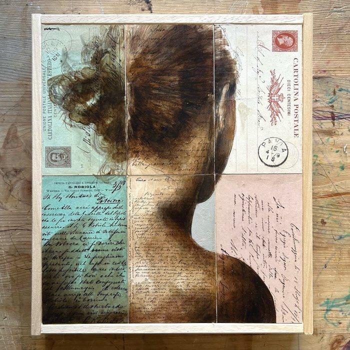 fabio imperiale - la cartolina verde, Antiek en Kunst, Kunst | Designobjecten