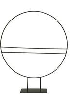 Metalen frame ring met horizontale spijlen zwart 50 cm op, Nieuw