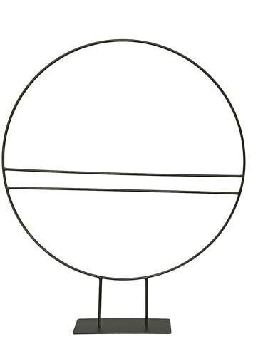 Metalen frame ring met horizontale spijlen zwart 50 cm op, Maison & Meubles, Accessoires pour la Maison | Plantes & Fleurs artificielles