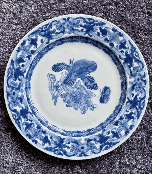 Fijn Blauw Wit Bord - Bord - Zeldzaam Blauw Wit Bord -, Antiek en Kunst, Antiek | Overige Antiek