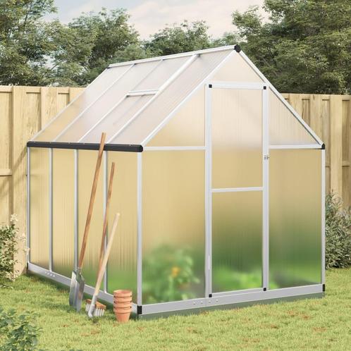 vidaXL Tuinkas met basisframe 224x169x202 cm aluminium, Tuin en Terras, Kassen, Nieuw, Verzenden