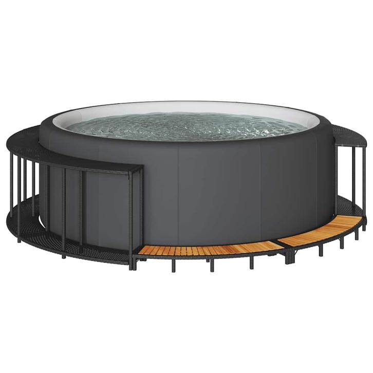 vidaXL Hottub Surround opbergruimte houten opstapje poly, Tuin en Terras, Zwembaden, Nieuw, Verzenden