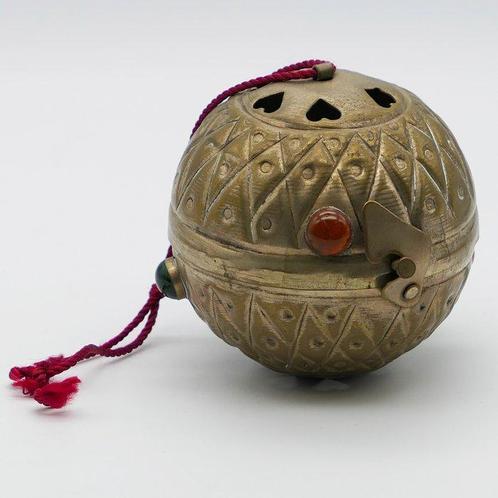 Wierookvat - Portaincenso Tibetano In Ottone Mod.Sfera Con, Antiek en Kunst, Kunst | Niet-Westerse kunst