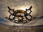 Plafondlamp - Brons, Koper, Kristal - Plafond of muur, Antiek en Kunst